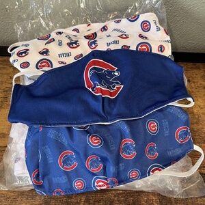 Chicago Cubs MLB Adult Face Covering Mask 3 Pack Washable LOT OF 21 TOTAL